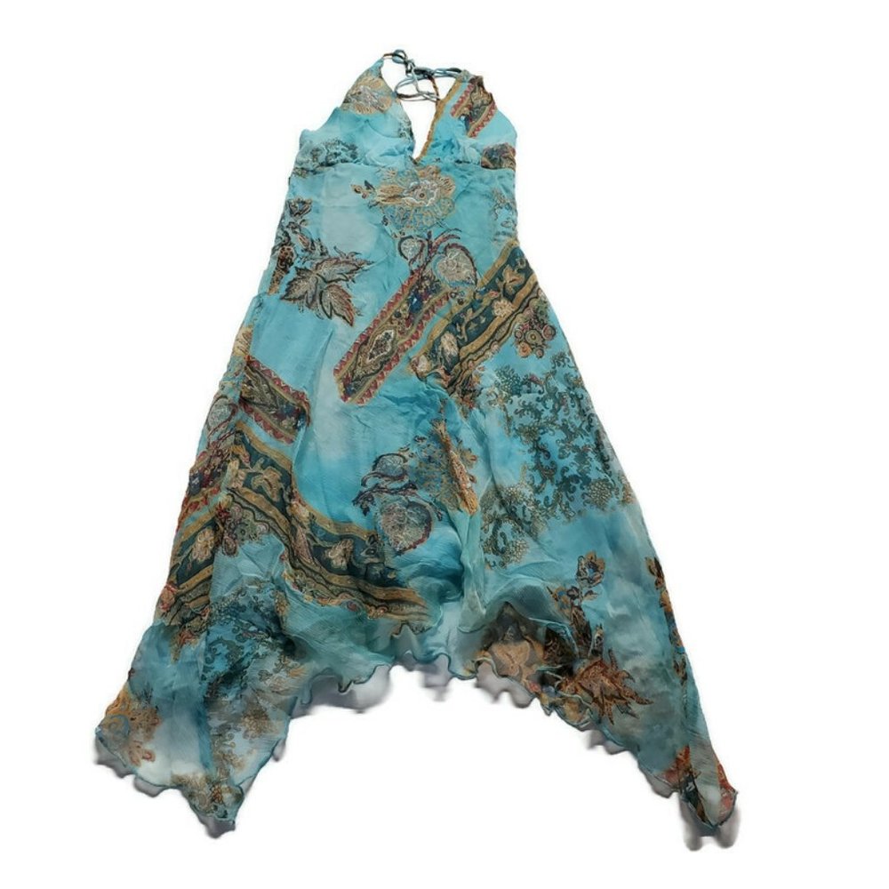 Just In Time USA 100% Silk Chiffon Dress Size S
